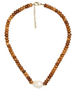 Susie - Quartz Beaded Necklace with freshwater Pearl - Lisi Lerch