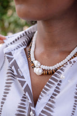Susie - Quartz Beaded Necklace with freshwater Pearl - Lisi Lerch