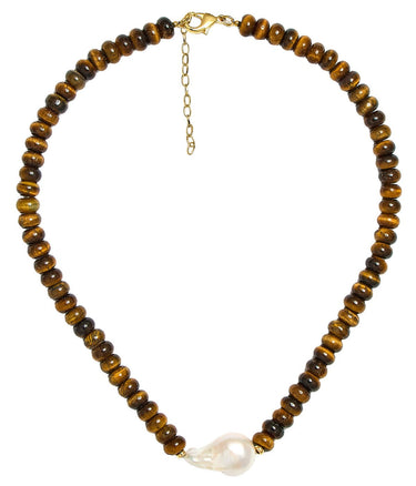 Susie - Quartz Beaded Necklace with freshwater Pearl - Lisi Lerch