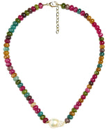 Susie- Quartz Beaded Necklace with freshwater Pearl - Lisi Lerch