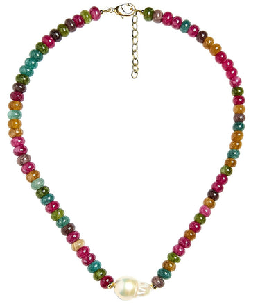 Susie- Quartz Beaded Necklace with freshwater Pearl - Lisi Lerch