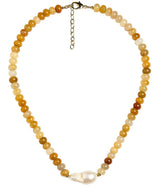 Susie- Quartz Beaded Necklace with freshwater Pearl - Lisi Lerch