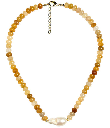 Susie- Quartz Beaded Necklace with freshwater Pearl - Lisi Lerch