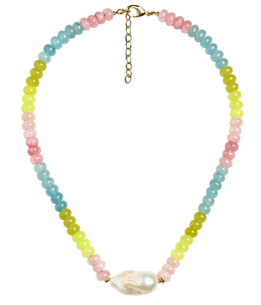 Susie- Quartz Beaded Necklace with freshwater Pearl - Lisi Lerch
