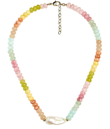 Susie- Quartz Beaded Necklace with freshwater Pearl - Lisi Lerch