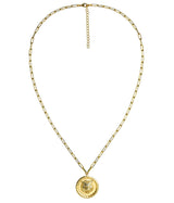 Tiger 3D Disc Coin Necklace - 18k Gold Plated - Lisi Lerch