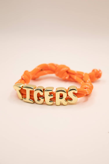 Tigers Orange Adjustable Rope Bracelet -Sample Sale- Final Sale - Lisi Lerch