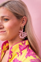 Tula - Coral Acrylic Earring - Lisi Lerch