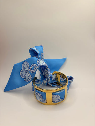 Wyatt Scarf Cuff -Blue Tassel- Sample Sale- Final Sale - Lisi Lerch