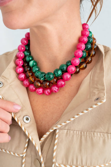 Ryan Beaded Acrylic Necklace