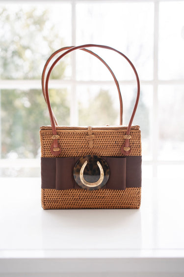 Emory - Chocolate Flat Bow- Tort Circle/Horseshoe