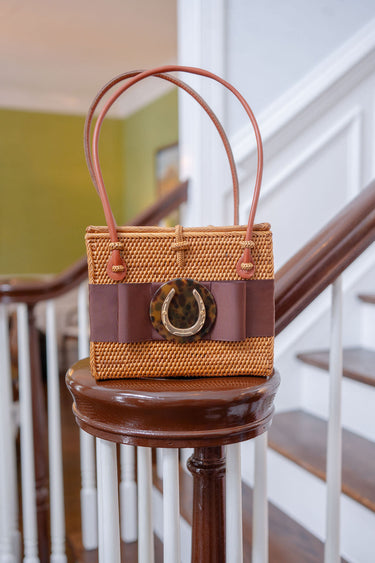 Emory - Chocolate Flat Bow- Tort Circle/Horseshoe