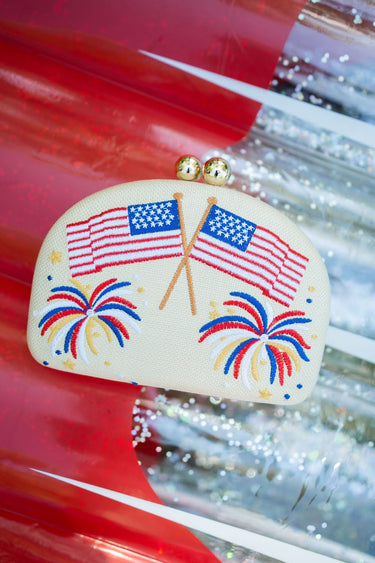 4th of July  - Embroidered Clutch