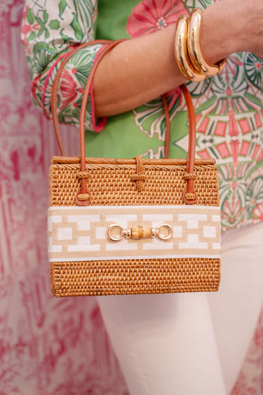 Emory - Natural Window Pane Band - Bamboo Toggle