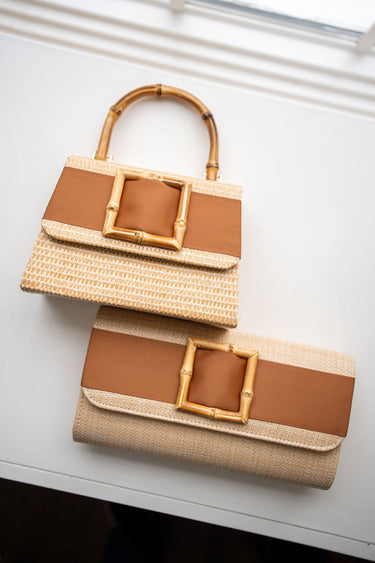 Straw Lulu- Ribbon Band with Bamboo Buckle