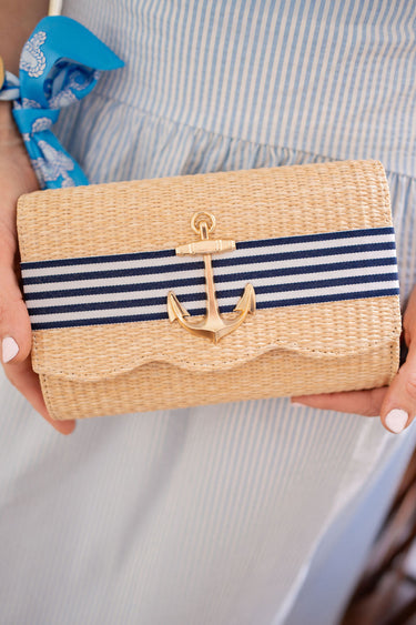 Straw Scallop Ruby - Candy Band- Gold Charm