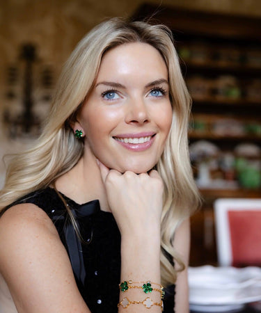 Darby Fallon Clark wearing Lisi Lerch jewelry