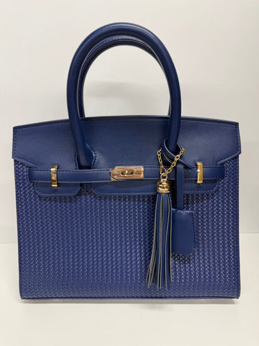 Margo-Faux Leather -Navy Blue-Sample Sale Final Sale