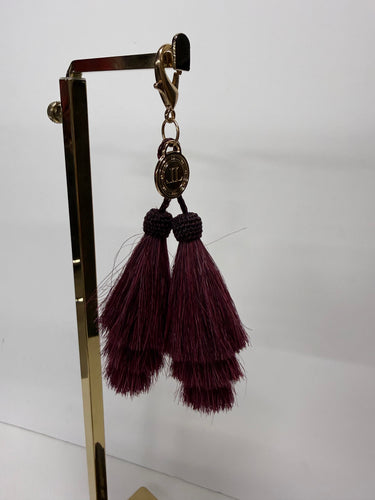 Maroon Tassel Key Chain - Sample Sale Final Sale
