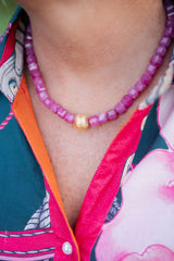 Alison Square - Quartz Beaded Necklace - Lisi Lerch