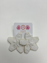 All White Beaded Star Earring - Sample Sale Final Sale - Lisi Lerch