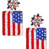 American Flag Beaded Earring - earring - Lisi Lerch