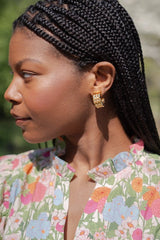 Anna Bamboo Hoop Earring - 18k Gold Plated - Lisi Lerch