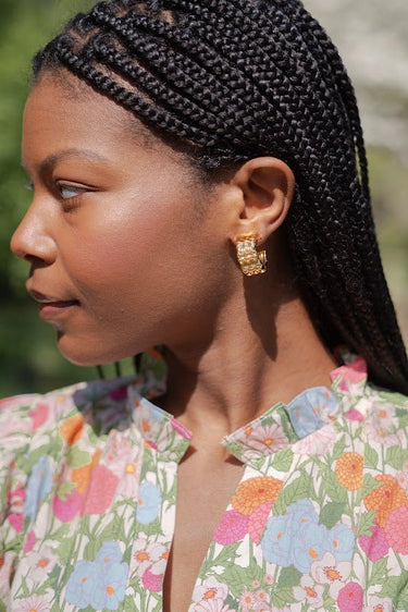 Anna Bamboo Hoop Earring - 18k Gold Plated - Lisi Lerch