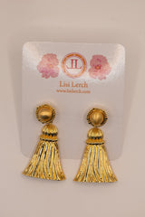 Annie Gold Tassel Earrings-Sample Sale- Final Sale - Lisi Lerch