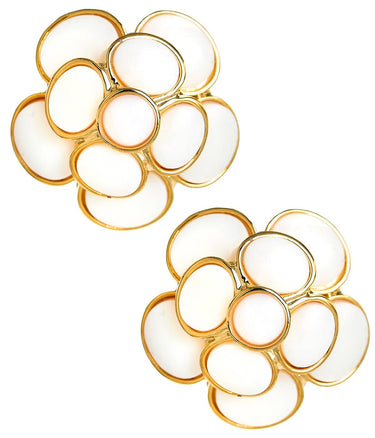 Annie - Mother of Pearl Flower Stud - 18k Gold Plated - Lisi Lerch