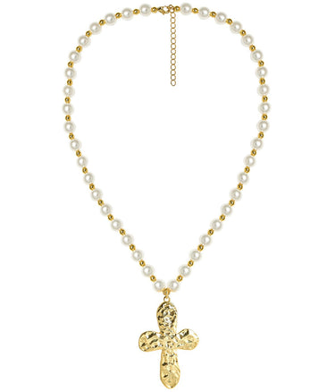 Ashton Cross Necklace - 18k Gold Plated - Lisi Lerch