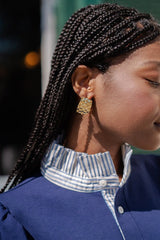 Avery Bamboo Earring Earring - 18k Gold Plated - Lisi Lerch