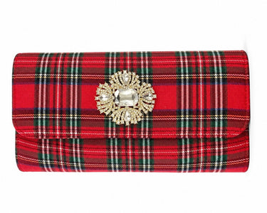 Avery Clutch - Red Plaid - Lisi Lerch