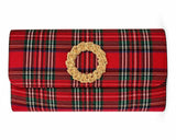 Avery Clutch - Red Plaid - Lisi Lerch