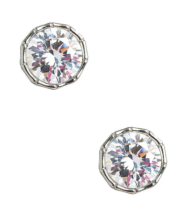 Bamboo Large Bezel Stud - 18k Gold Plated - Lisi Lerch