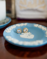 Bamboo Large Bezel Stud - 18k Gold Plated - Lisi Lerch
