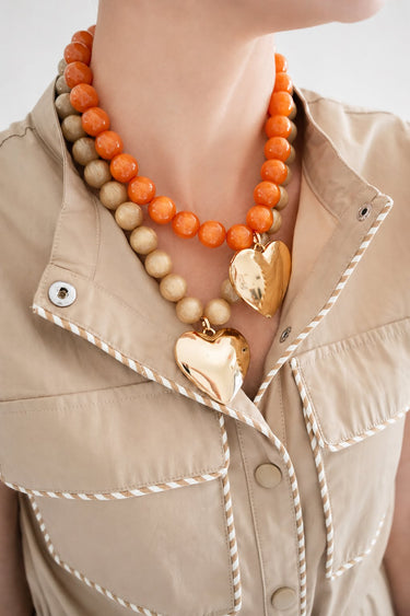 Dottie Heart - Acrylic Necklace