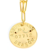 Beach Tag Charm Necklace – 18k Gold Plated - Lisi Lerch