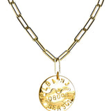 Beach Tag Charm Necklace – 18k Gold Plated - Lisi Lerch