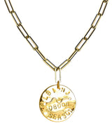 Beach Tag Charm Necklace – 18k Gold Plated - Lisi Lerch