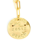 Beach Tag Charm Necklace – 18k Gold Plated - Lisi Lerch