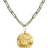 Beach Tag Charm Necklace – 18k Gold Plated - Lisi Lerch