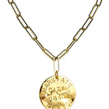Beach Tag Charm Necklace – 18k Gold Plated - Lisi Lerch