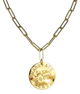 Beach Tag Charm Necklace – 18k Gold Plated - Lisi Lerch