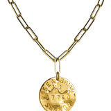 Beach Tag Charm Necklace – 18k Gold Plated - Lisi Lerch