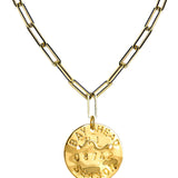 Beach Tag Charm Necklace – 18k Gold Plated - Lisi Lerch