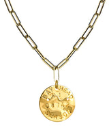 Beach Tag Charm Necklace – 18k Gold Plated - Lisi Lerch