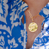Beach Tag Charm Necklace – 18k Gold Plated - Lisi Lerch
