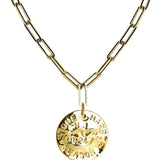 Beach Tag Charm Necklace – 18k Gold Plated - Lisi Lerch