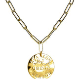 Beach Tag Charm Necklace – 18k Gold Plated - Lisi Lerch